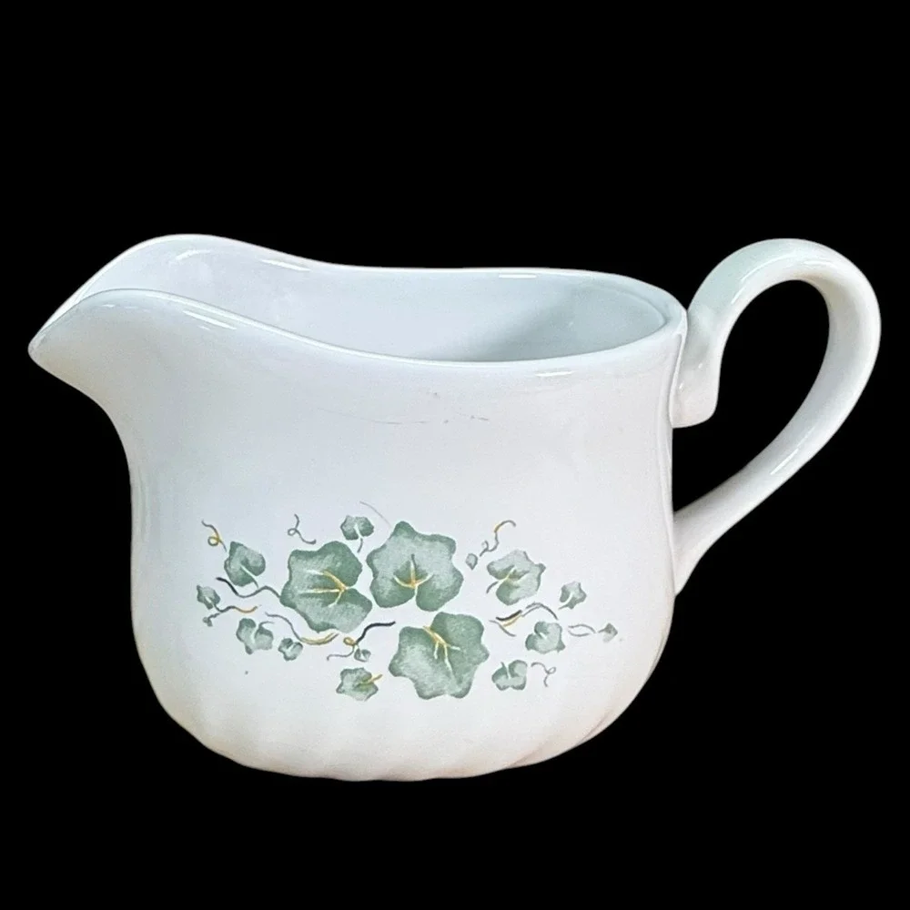 Corning Corelle Coordinates Callaway Ivy Swirl Gravy Boat &‎ Underplate 2 Pc Set